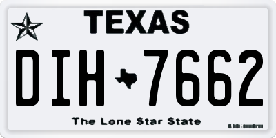 TX license plate DIH7662