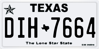 TX license plate DIH7664
