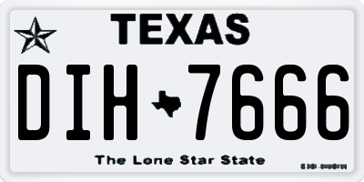 TX license plate DIH7666