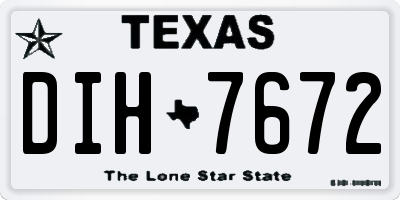 TX license plate DIH7672