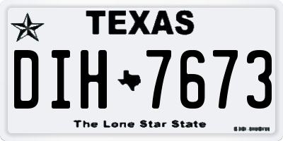 TX license plate DIH7673
