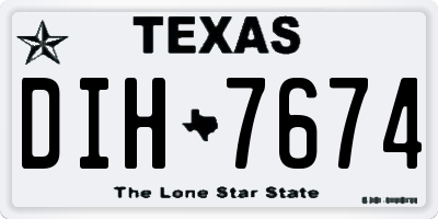 TX license plate DIH7674