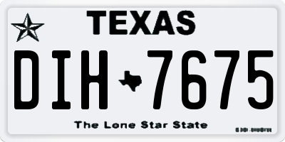 TX license plate DIH7675