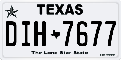 TX license plate DIH7677