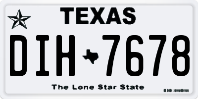 TX license plate DIH7678