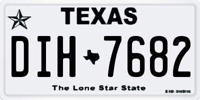 TX license plate DIH7682