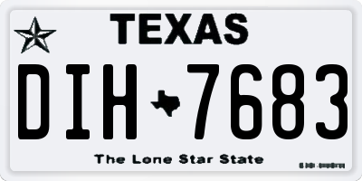 TX license plate DIH7683