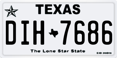 TX license plate DIH7686