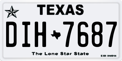TX license plate DIH7687