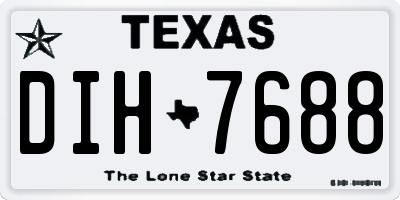 TX license plate DIH7688