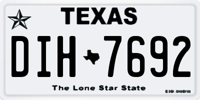 TX license plate DIH7692