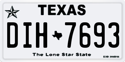 TX license plate DIH7693