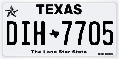 TX license plate DIH7705
