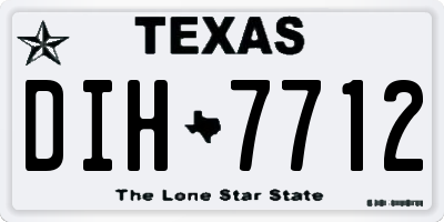 TX license plate DIH7712