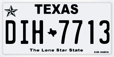 TX license plate DIH7713