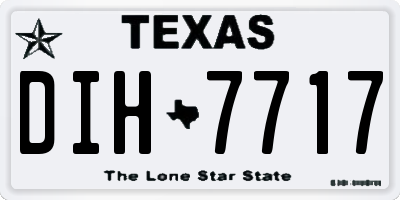 TX license plate DIH7717