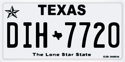 TX license plate DIH7720
