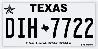 TX license plate DIH7722