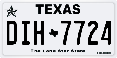 TX license plate DIH7724