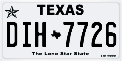 TX license plate DIH7726