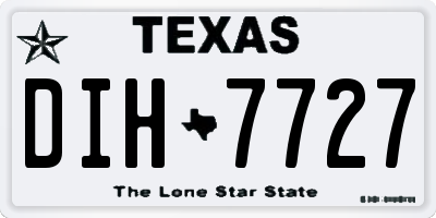 TX license plate DIH7727