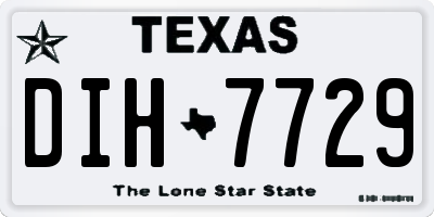 TX license plate DIH7729