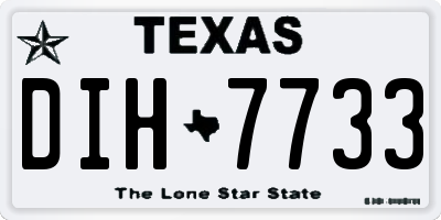 TX license plate DIH7733