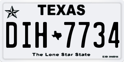 TX license plate DIH7734