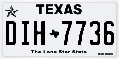 TX license plate DIH7736