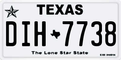 TX license plate DIH7738