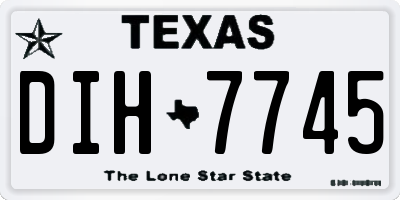 TX license plate DIH7745