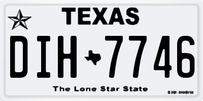 TX license plate DIH7746
