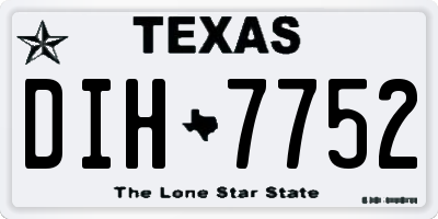 TX license plate DIH7752