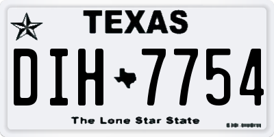 TX license plate DIH7754
