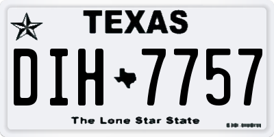 TX license plate DIH7757