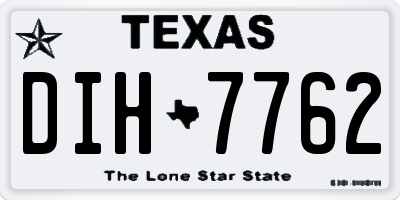 TX license plate DIH7762