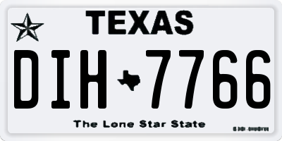 TX license plate DIH7766