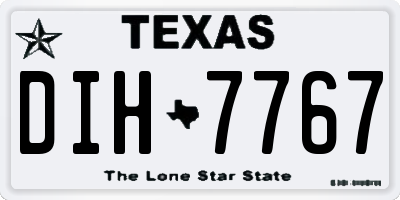 TX license plate DIH7767