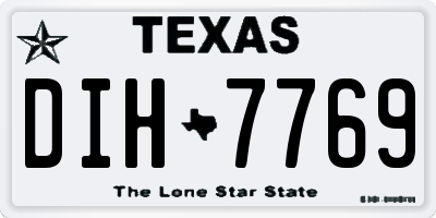 TX license plate DIH7769