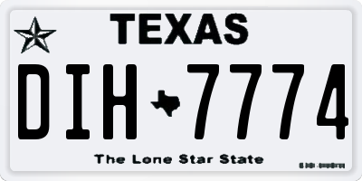 TX license plate DIH7774