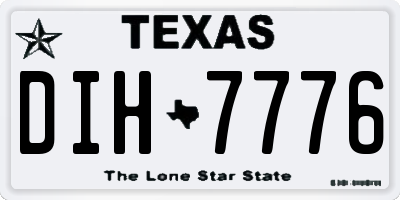 TX license plate DIH7776