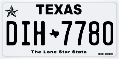 TX license plate DIH7780
