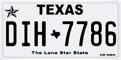 TX license plate DIH7786