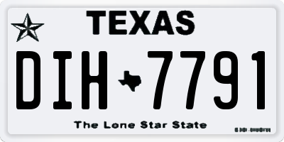 TX license plate DIH7791