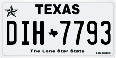 TX license plate DIH7793