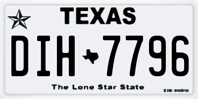 TX license plate DIH7796