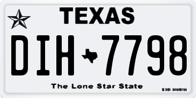 TX license plate DIH7798