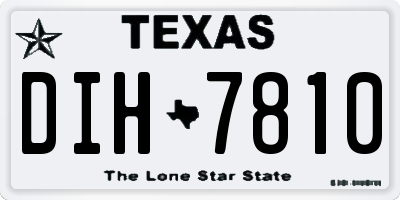 TX license plate DIH7810