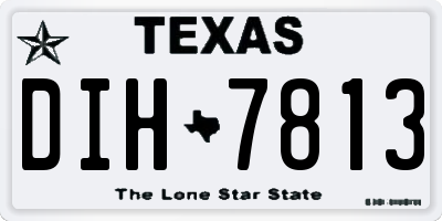 TX license plate DIH7813