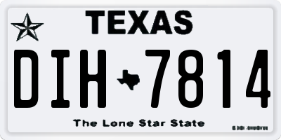 TX license plate DIH7814